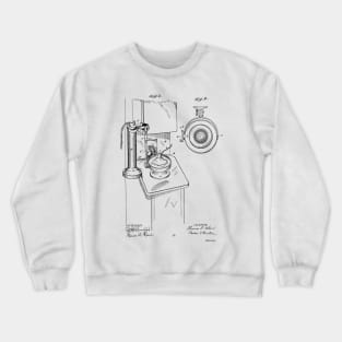 Telephone Vintage Patent Hand Drawing Crewneck Sweatshirt